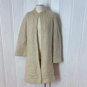 ✨ Stunning Vintage Chunky Wool Coat Cardigan – size Medium/Large (estimated)✨